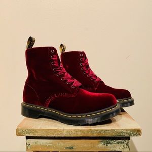 Red Velvet Doc Martens Women's 8